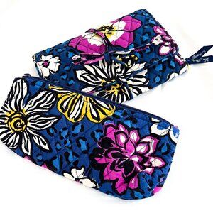 Vera Bradley All Wrapped Up Jewelry Organizer Travel Roll and Padded zip case